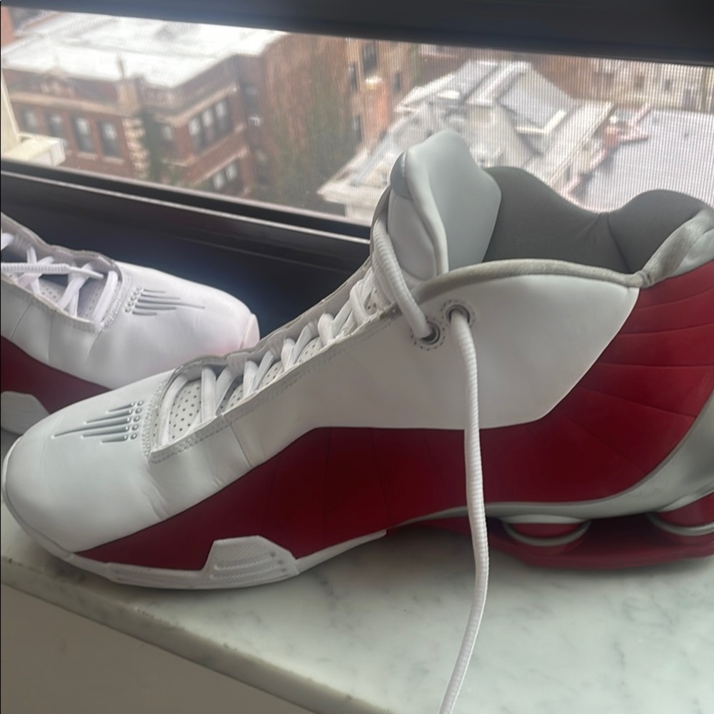 Nike High-Top White and Red Athletic Shoes